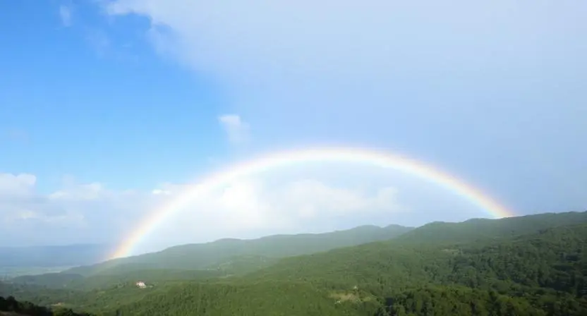 how rainbow forms in the sky